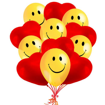 11 жовтих смайликів і червоних сердець  – придбати в Україні