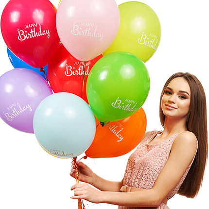 Collection of balloons "Happy Birthday" - 3 balloons