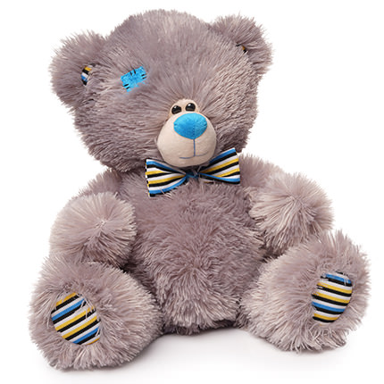 Мишка серый (в латках) 30 см