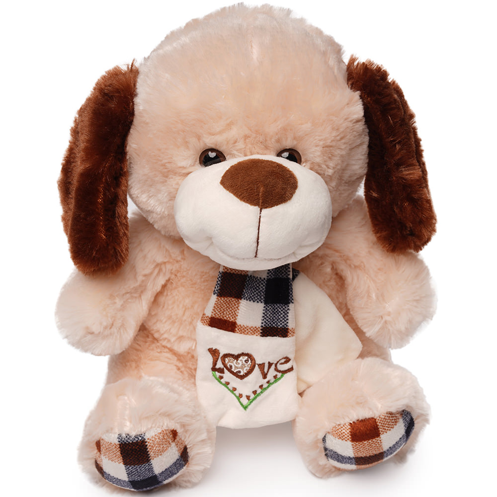 Песик в шарфике 30 см