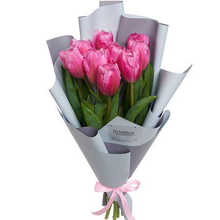 Bouquet "9 pink tulips"