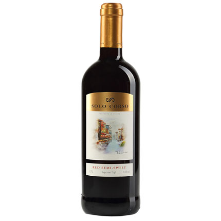 Table wine Solo Corso red semi-sweet 11.5% 0.75l