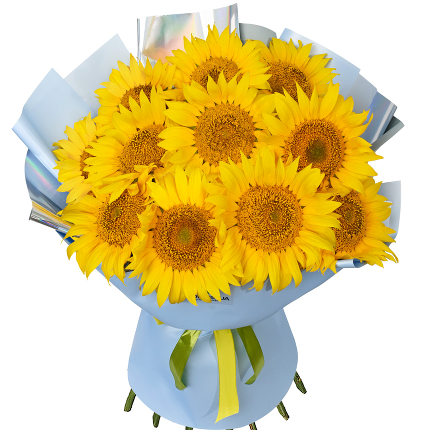 Bouquet "11 bright sunflowers"