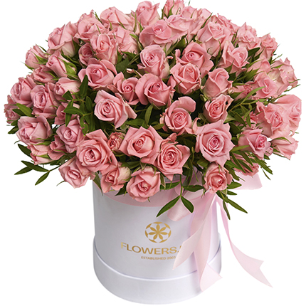 Flowers in a box "Pink Oasis"