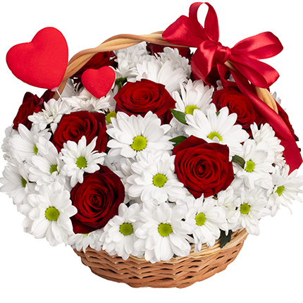 Корзина "Влюбленный сад"