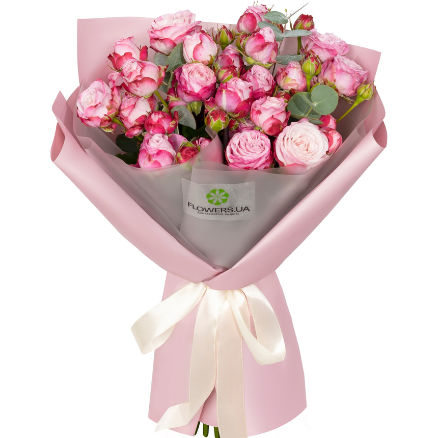 Bouquet of 5 pink peony roses