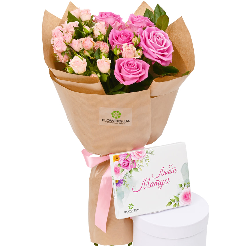 Букет "Грезы" с конфетами "Любимой маме"