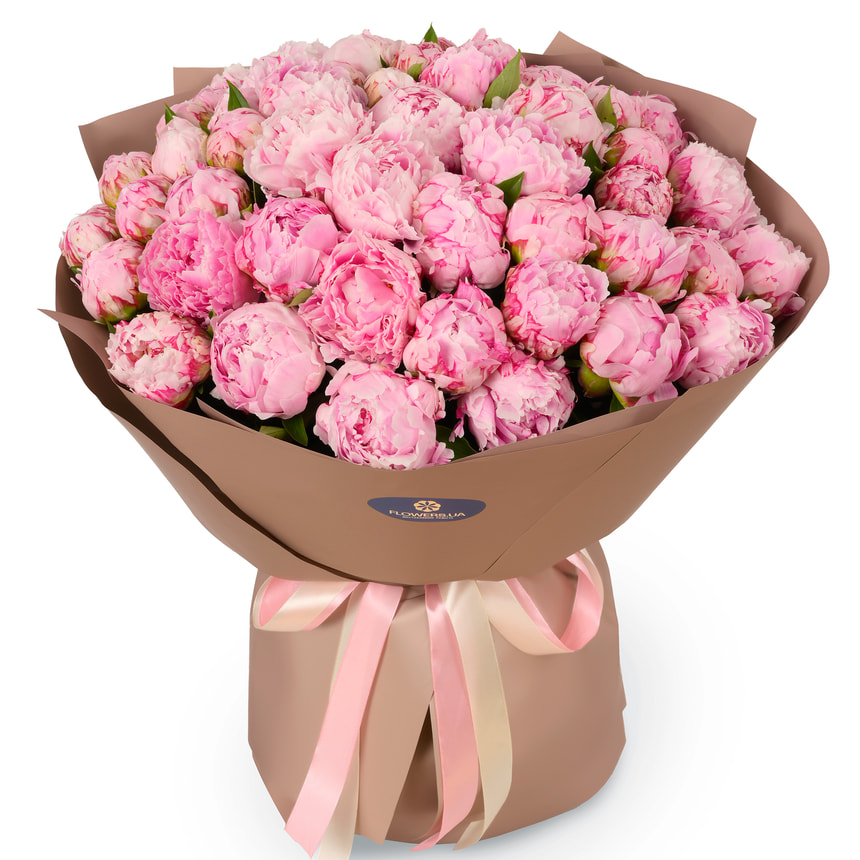 Букет "51 рожева півонія"