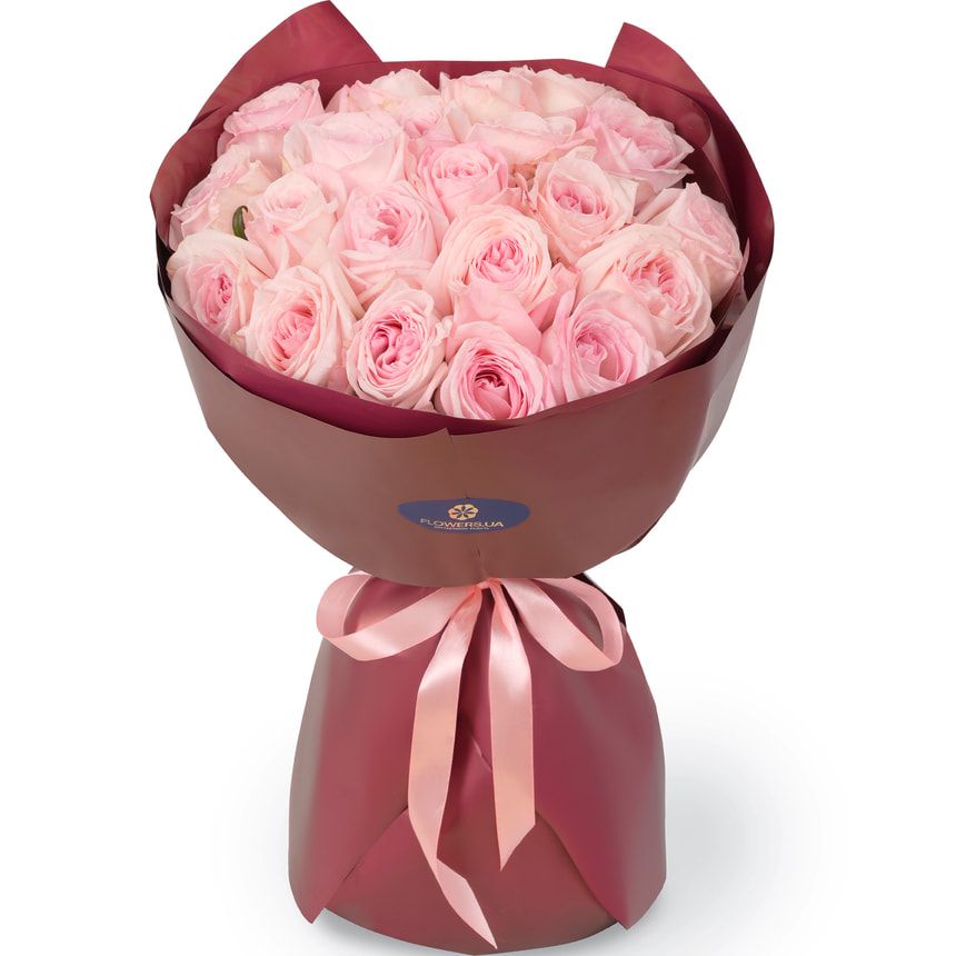 Bouquet of 21 Pink O'Hara roses
