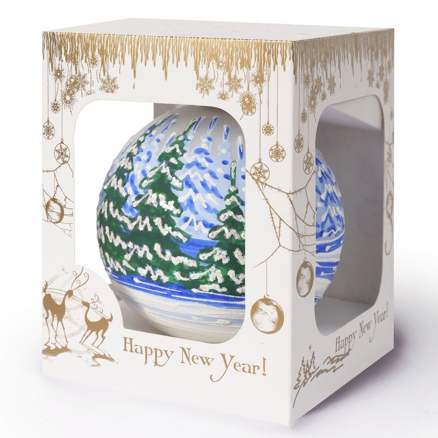 Подарункова куля "Зимовий пейзаж"