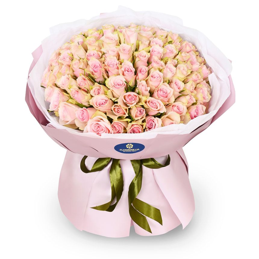 Букет із 101 троянди "Pink Athena"