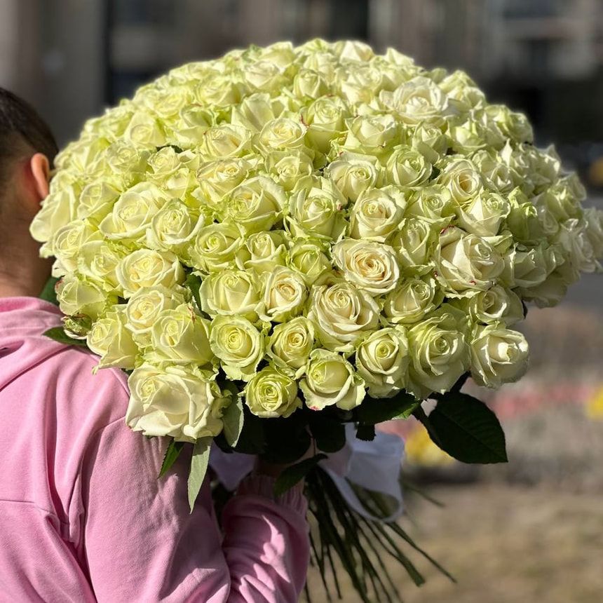 101 белая роза – заказать у Flowers.ua
