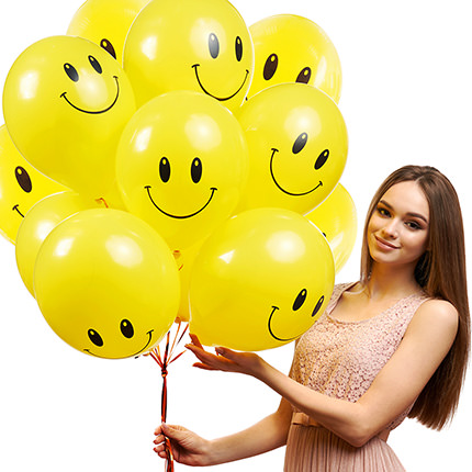 Колекція кульок "Смайлики" - 3 кульки – доставка по Україні