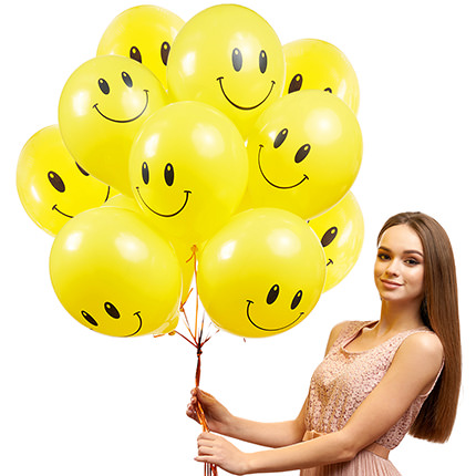 Колекція кульок "Смайлики" - 3 кульки – замовити з доставкою