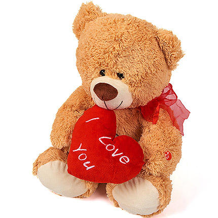 Милий ведмедик (з серцем) 30 см – замовити з доставкою
