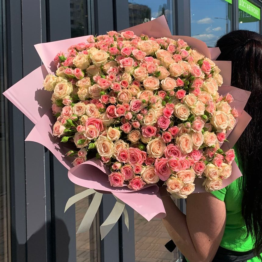 Микс "Планета роз" из 51 кустовой розы