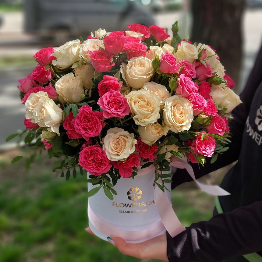 Цветы в коробке "Для моей милой"