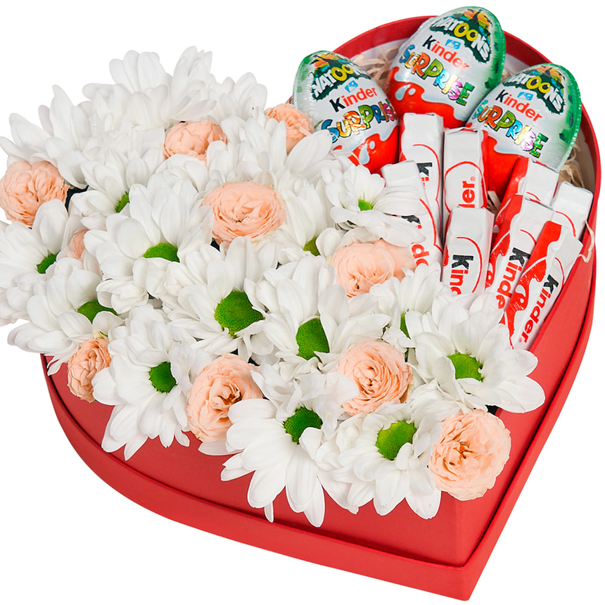 Квіти в коробці "Посміхнись!" – замовити з доставкою