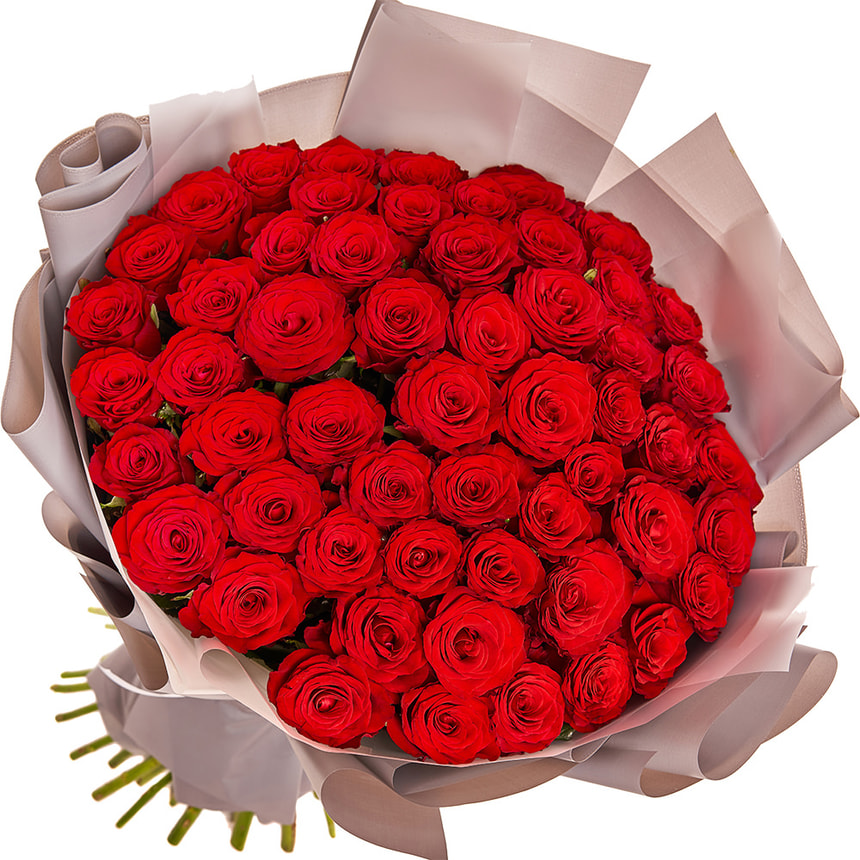 Bouquet in the package "51 red roses" – delivery in Ukraine