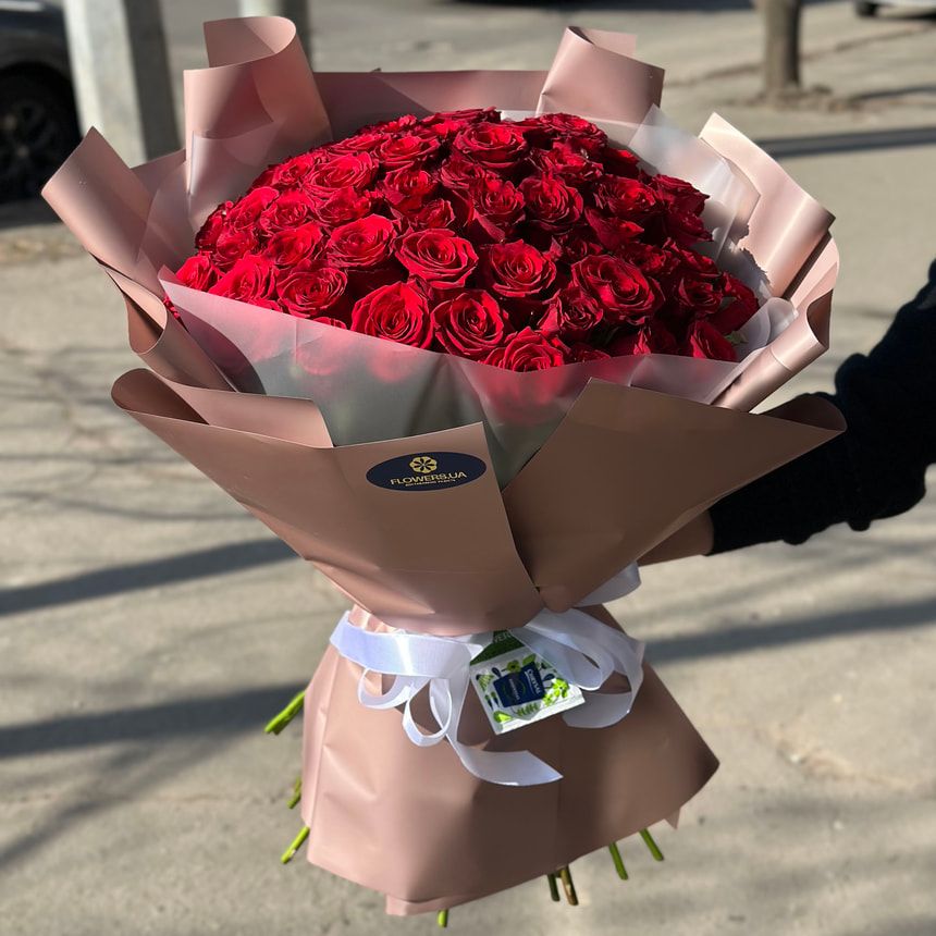 Bouquet in the package "51 red roses" – order from Flowers.ua