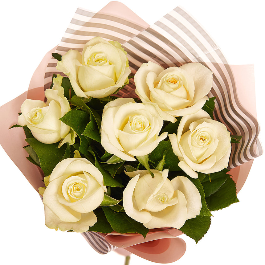 Bouquet "7 white roses!" – delivery in Ukraine