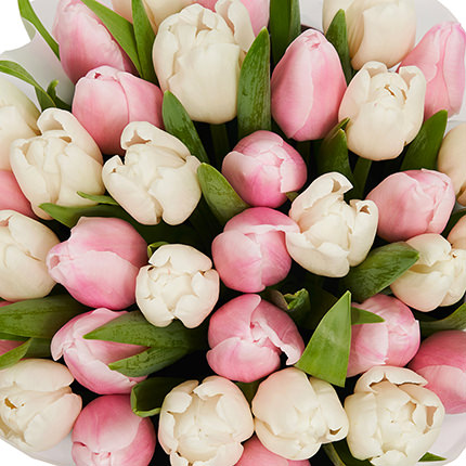 Квіти в коробці "Рожева хмаринка" – замовити з доставкою