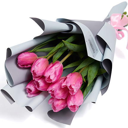 Bouquet "9 pink tulips" – order with delivery