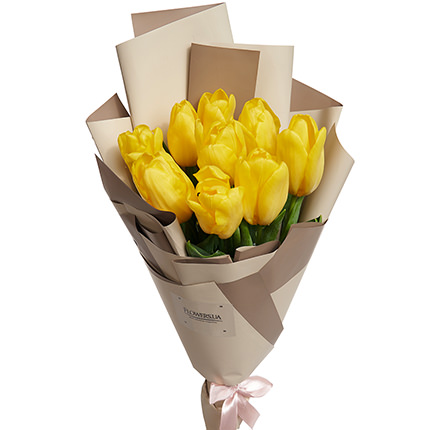 Bouquet "9 yellow tulips" – order with delivery