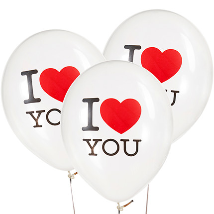 Колекція кульок "I love U" - 3 кульки – доставка по Україні