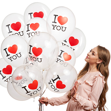 Колекція кульок "I love U" - 3 кульки – замовити з доставкою