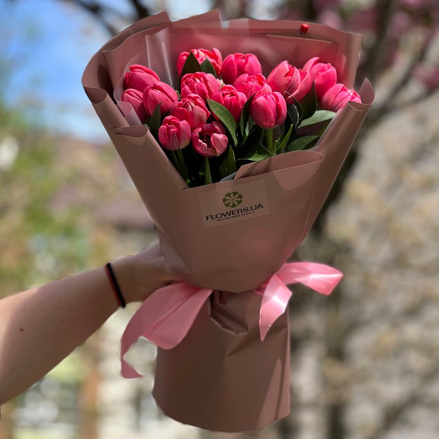 Bouquet "15 pink tulips"