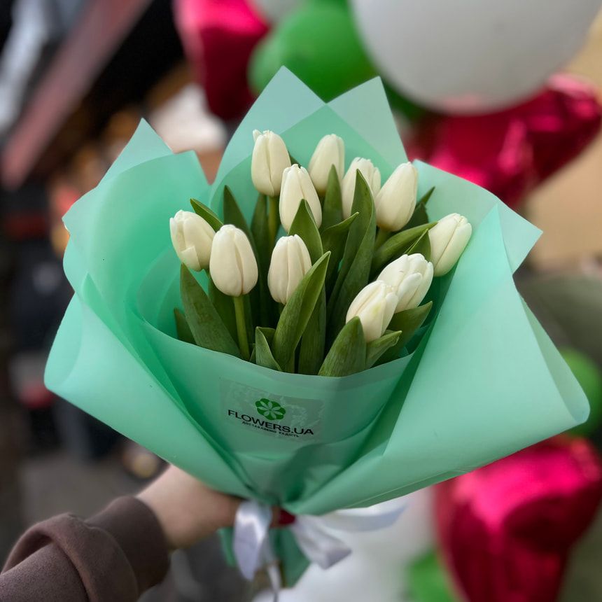 Букет "11 белых тюльпанов" – заказать у Flowers.ua