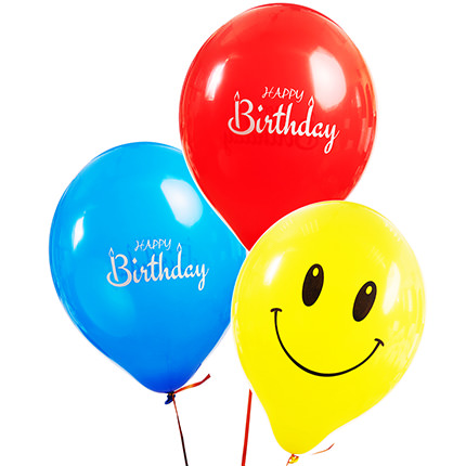 Колекція кульок "Веселий День Народження" - 3 кульки – доставка по Україні