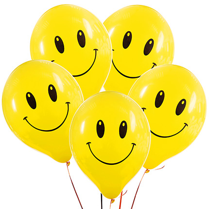 Колекція кульок "Смайлики" - 5 кульок – доставка по Україні