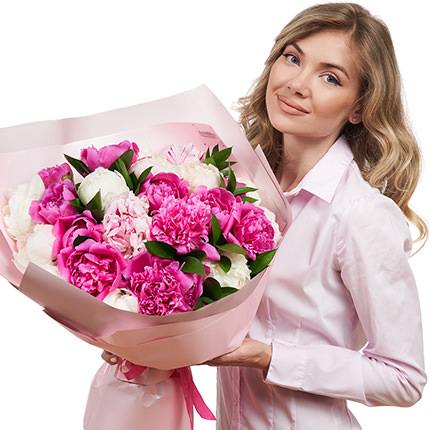 Author's bouquet "Mix of delicate peonies" – delivery in Ukraine