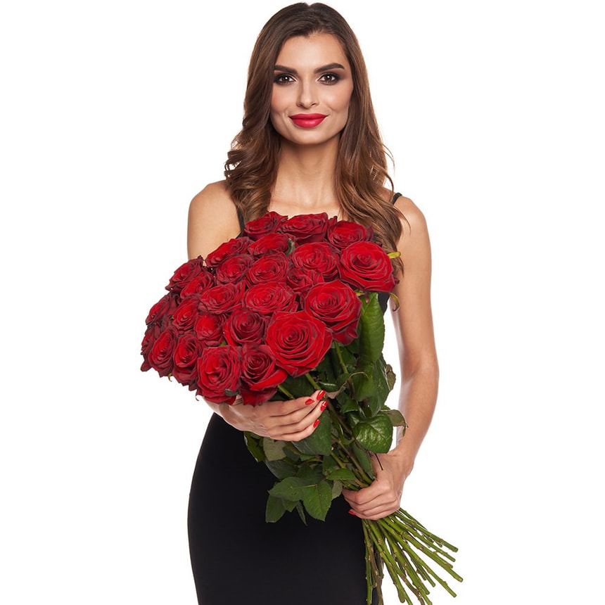 Bouquet of 25 red roses – delivery in Ukraine
