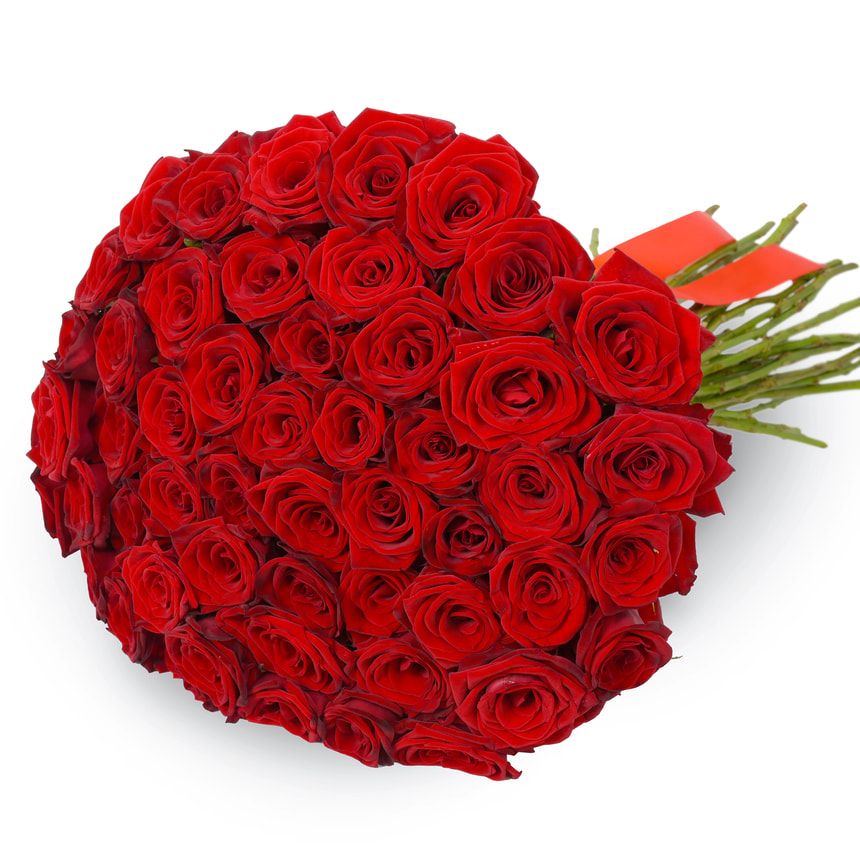 Букет з 51 червоної троянди – замовити з доставкою