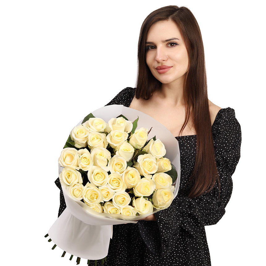Акція! "25 білих троянд" – доставка по Україні