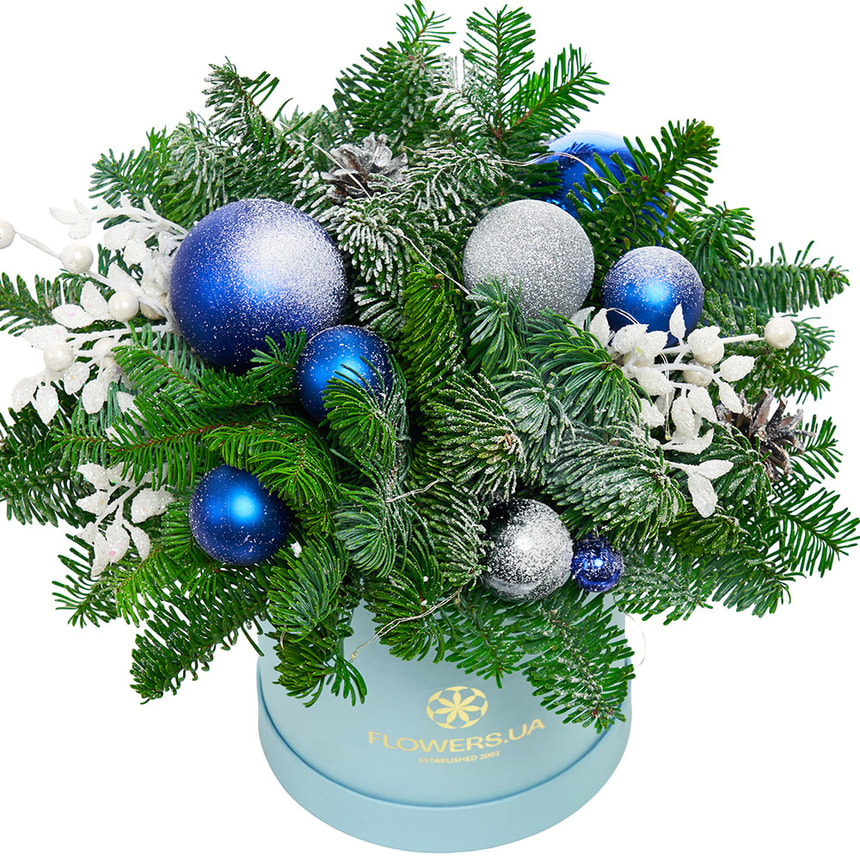 Composition with garland "Winter shine" – order with delivery