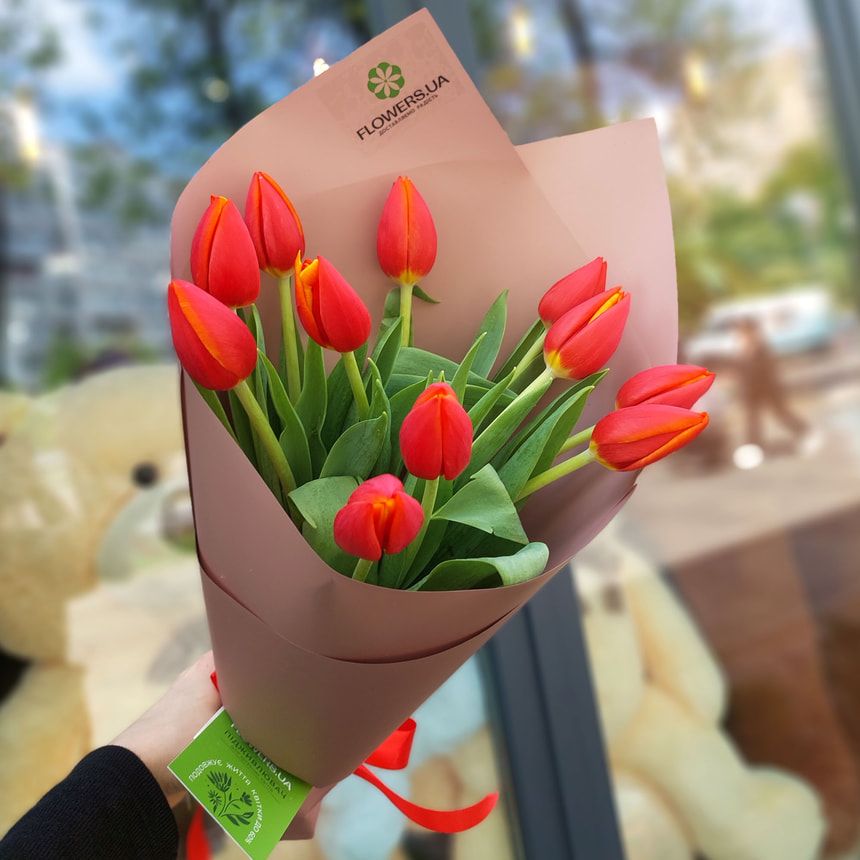 Букет "11 красных тюльпанов" – заказать у Flowers.ua