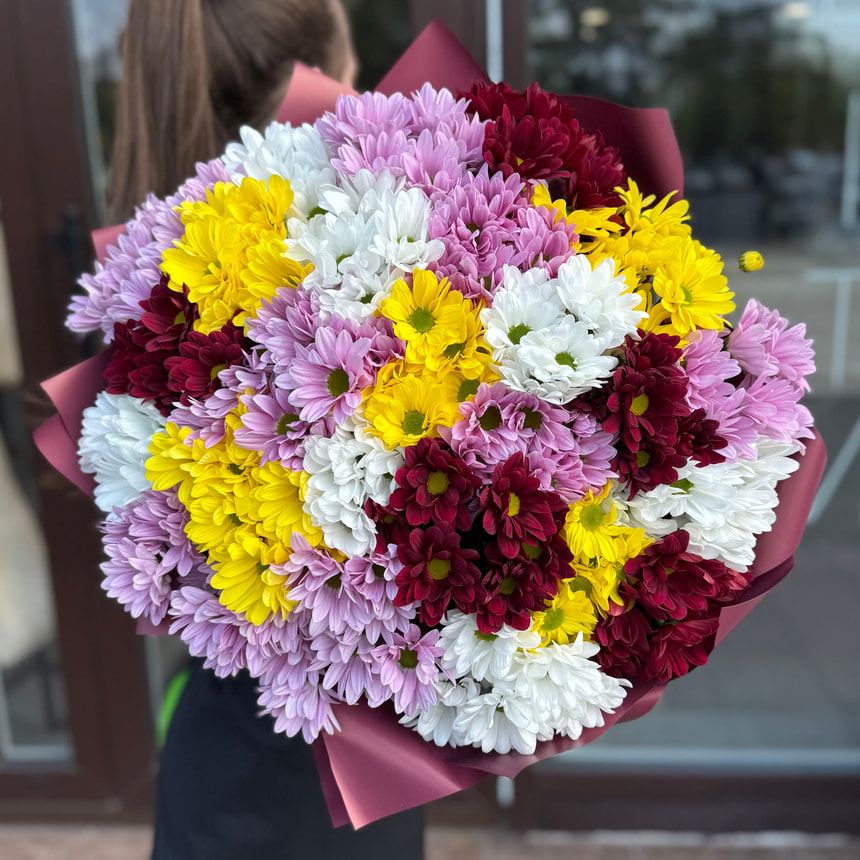 25 multi-colored chrysanthemums!
