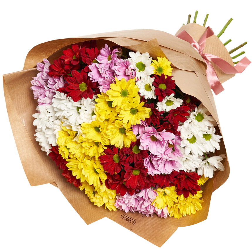 Bouquet "15 multi-colored chrysanthemums!" – order with delivery