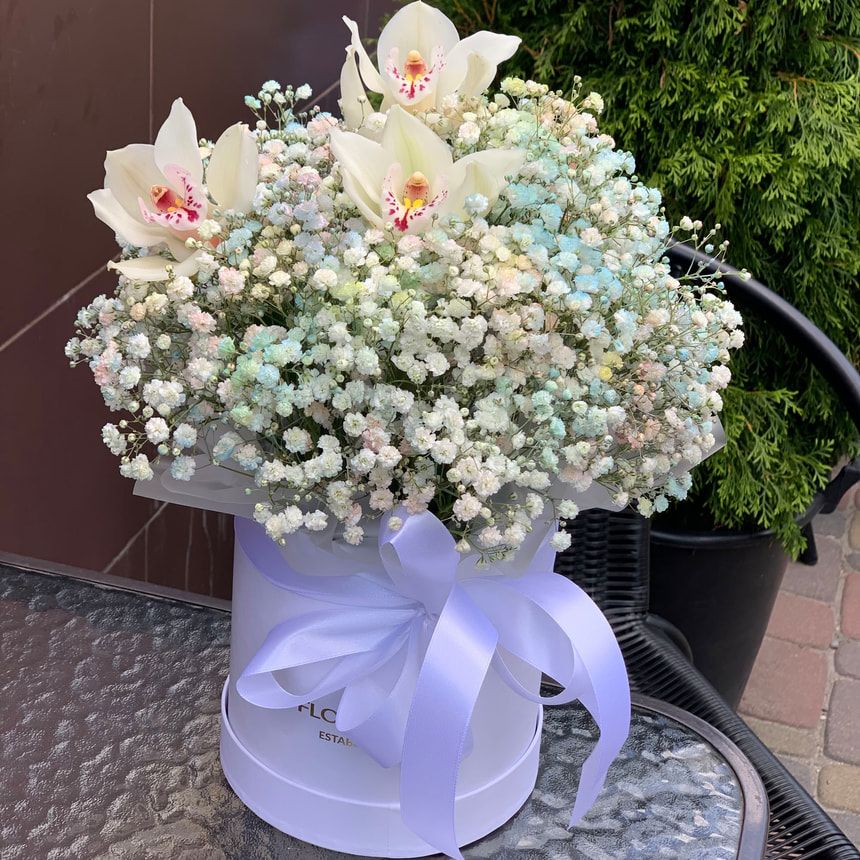 Flowers in a box "Rainbow mood"