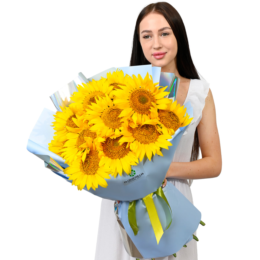 Bouquet "11 bright sunflowers" – delivery in Ukraine