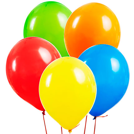 17 colorful tulips with balloons – order with delivery