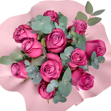 Цветы в коробке "Магия фиолетового" – заказать с доставкой