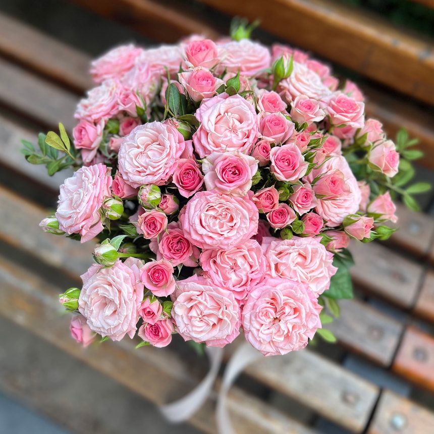 Flowers in a box "Pink Oasis"