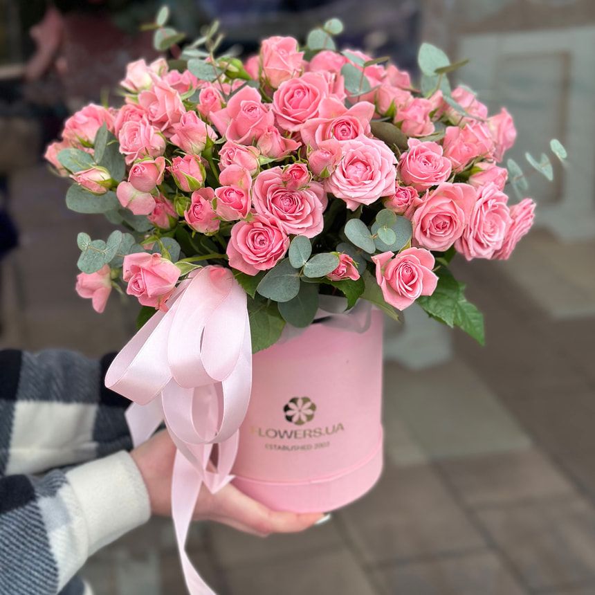 Flowers in a box "Pink Oasis"