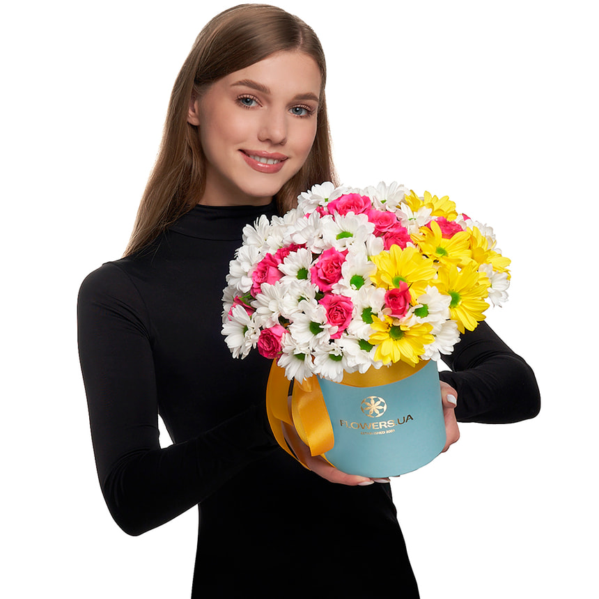 Квіти в коробці "Моє серце" – доставка по Україні