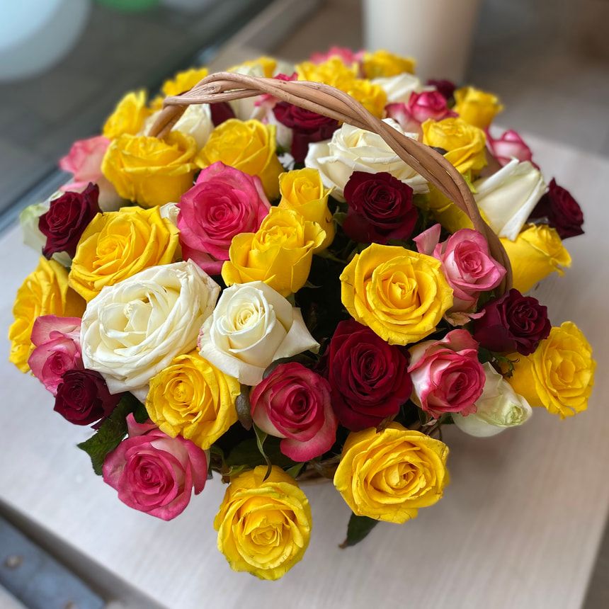 Basket "Pink whirlwind"